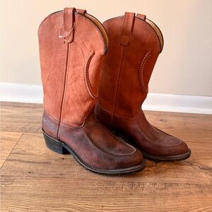 Brown Leather Cowboy Boots - Aeroglide 7